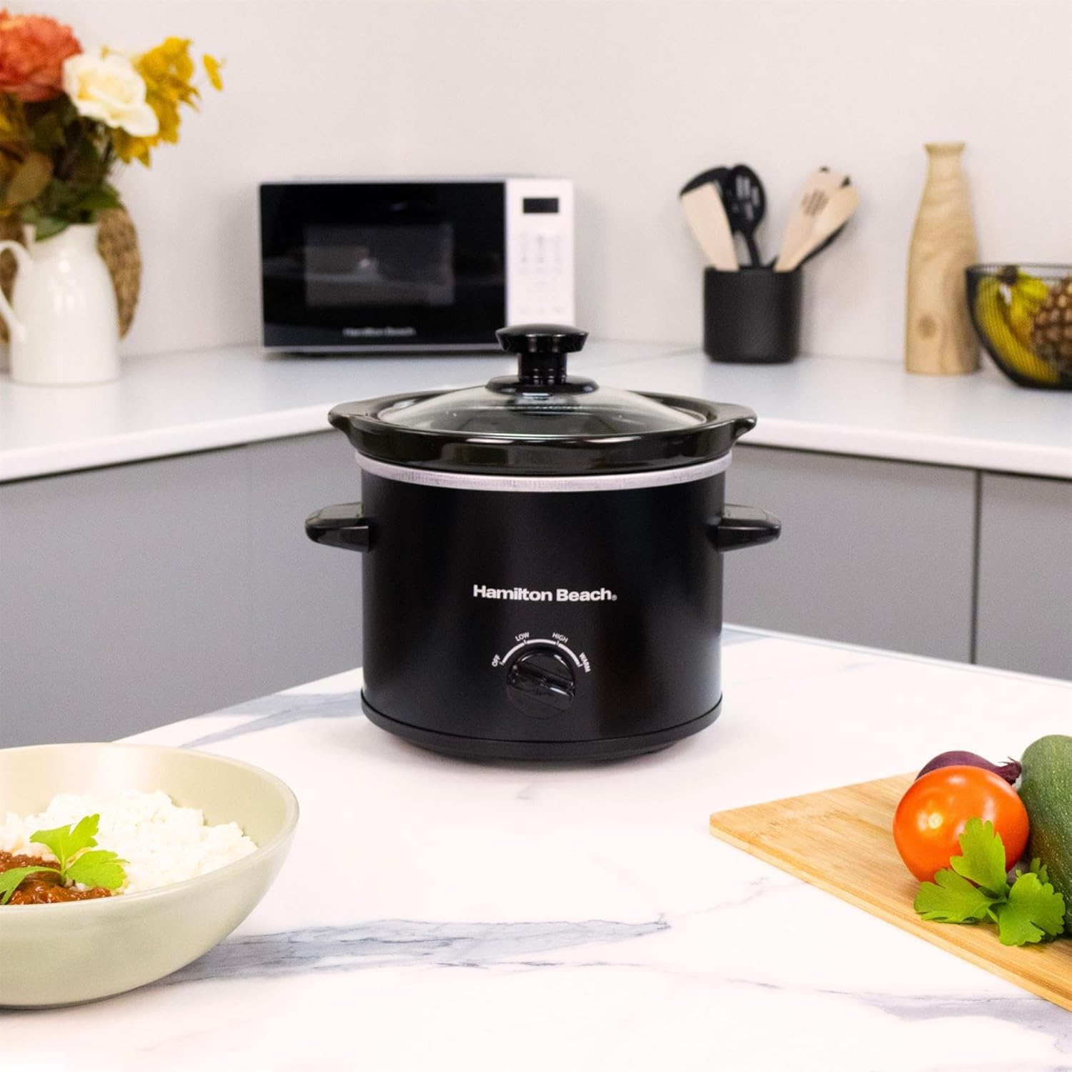 Hamilton Beach HBSC020B The Mighty Mini 1.8L Slow Cooker - Black - Image 7