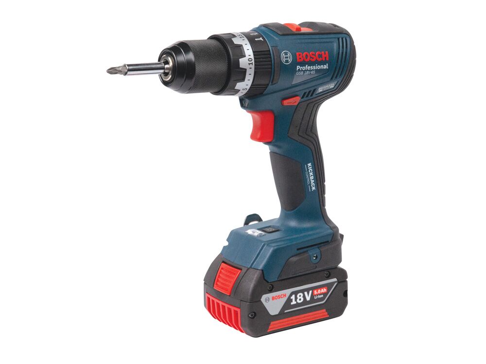 Bosch 18V Combi Drill with 2 x 4.0Ah Li-Ion Batteries