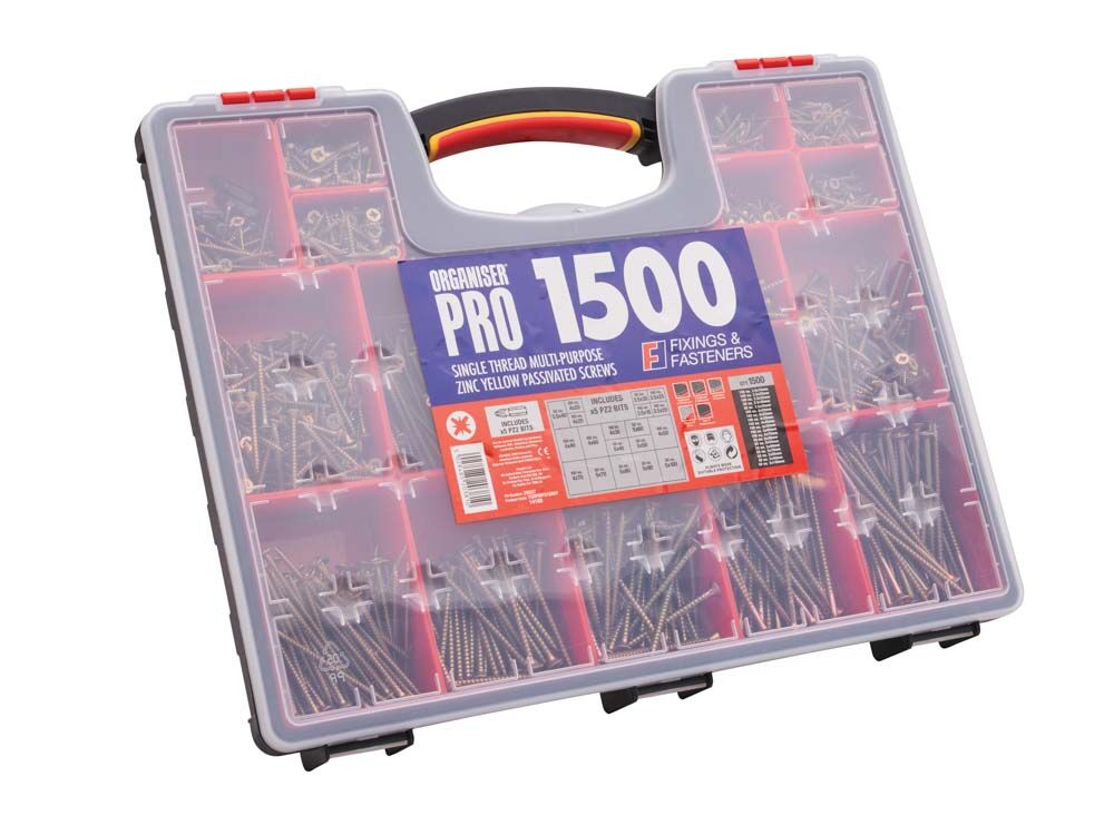 Fixings & Fasteners 1500 Piece Multi-Puprpose Screw Organiser