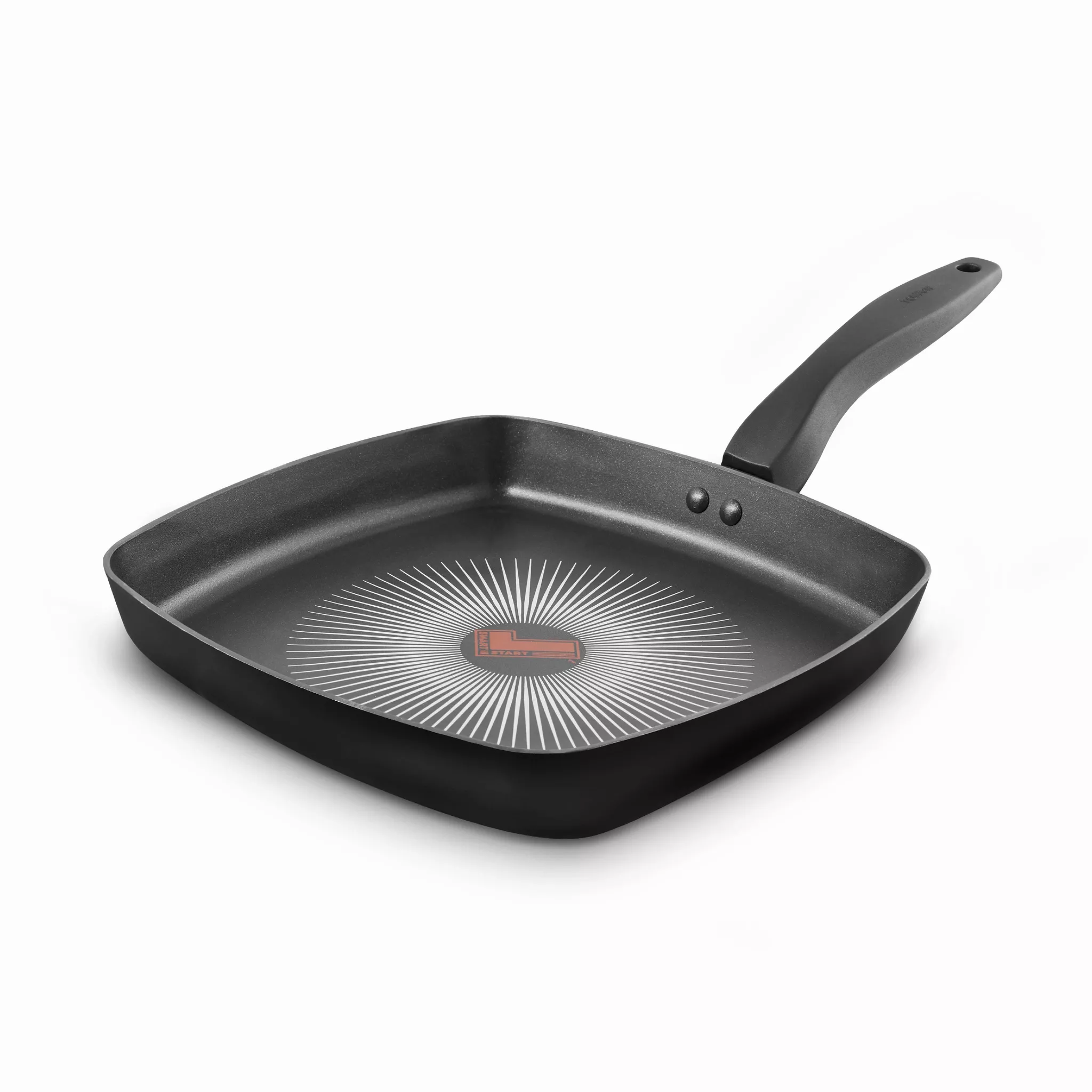 Tower T700317 SmartStart Gourmet 26cm Aluminium Grill Pan Induction Compatible - Oven Safe - Black