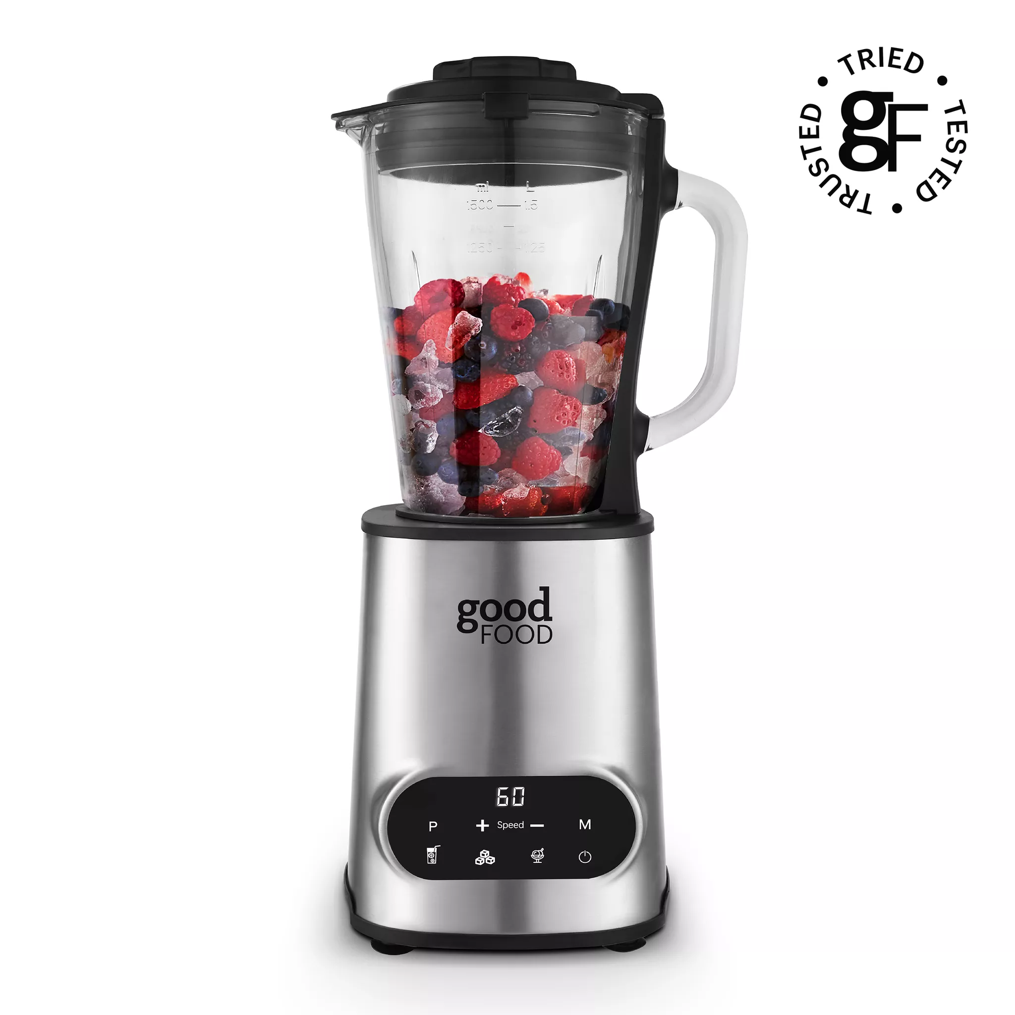 Good Food By Tower GF12013 Digital 1.5L Jug Blender with 5 Speed Settings - 1200W - Stainless Steel