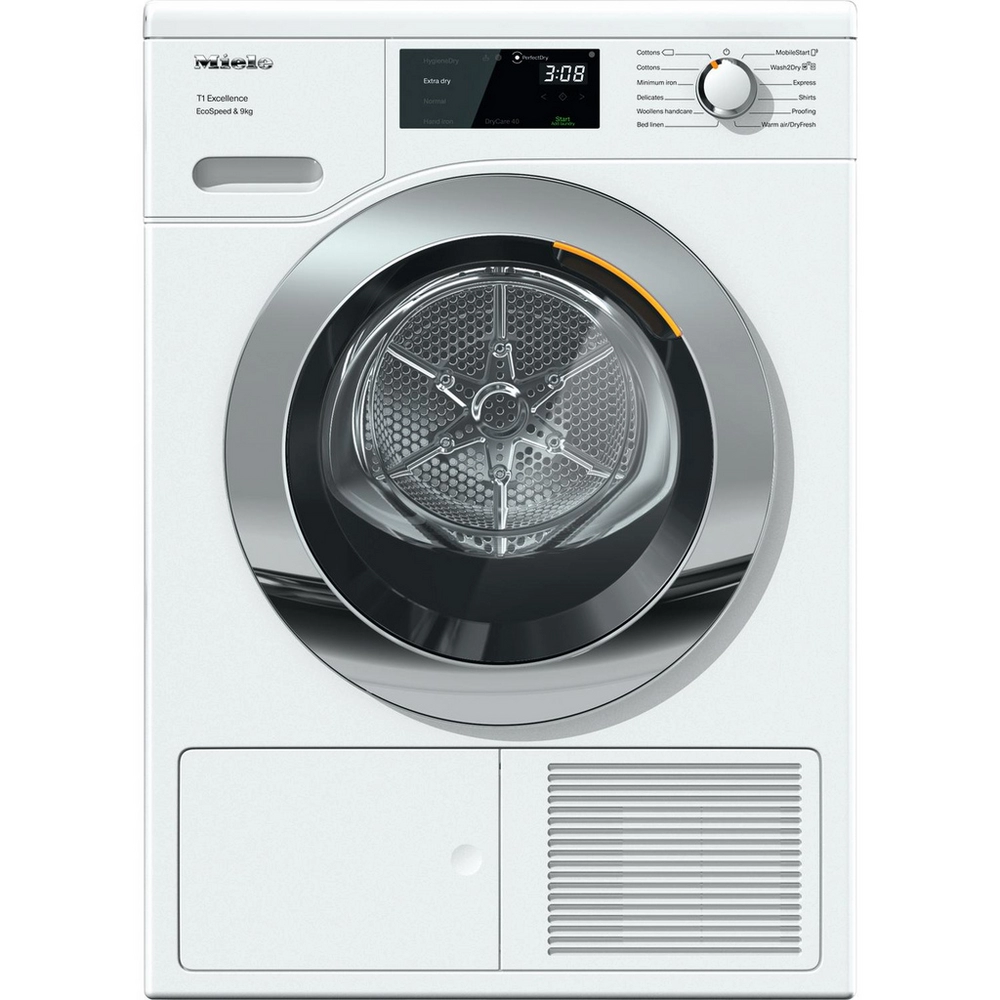 Miele TEH785 WP 9kg Heat Pump Tumble Dryer - White - Image 3