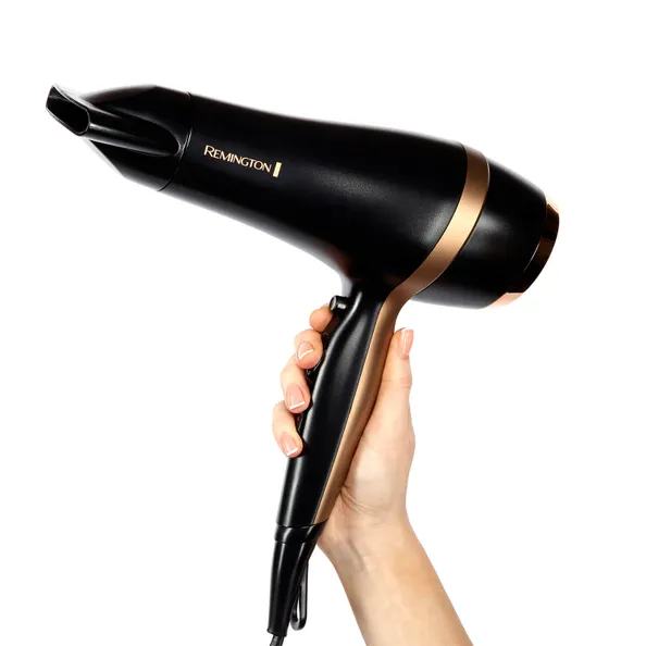 Remington D6960GP Salon Smooth Hairdryer Gift Set - Black & Gold - Image 4