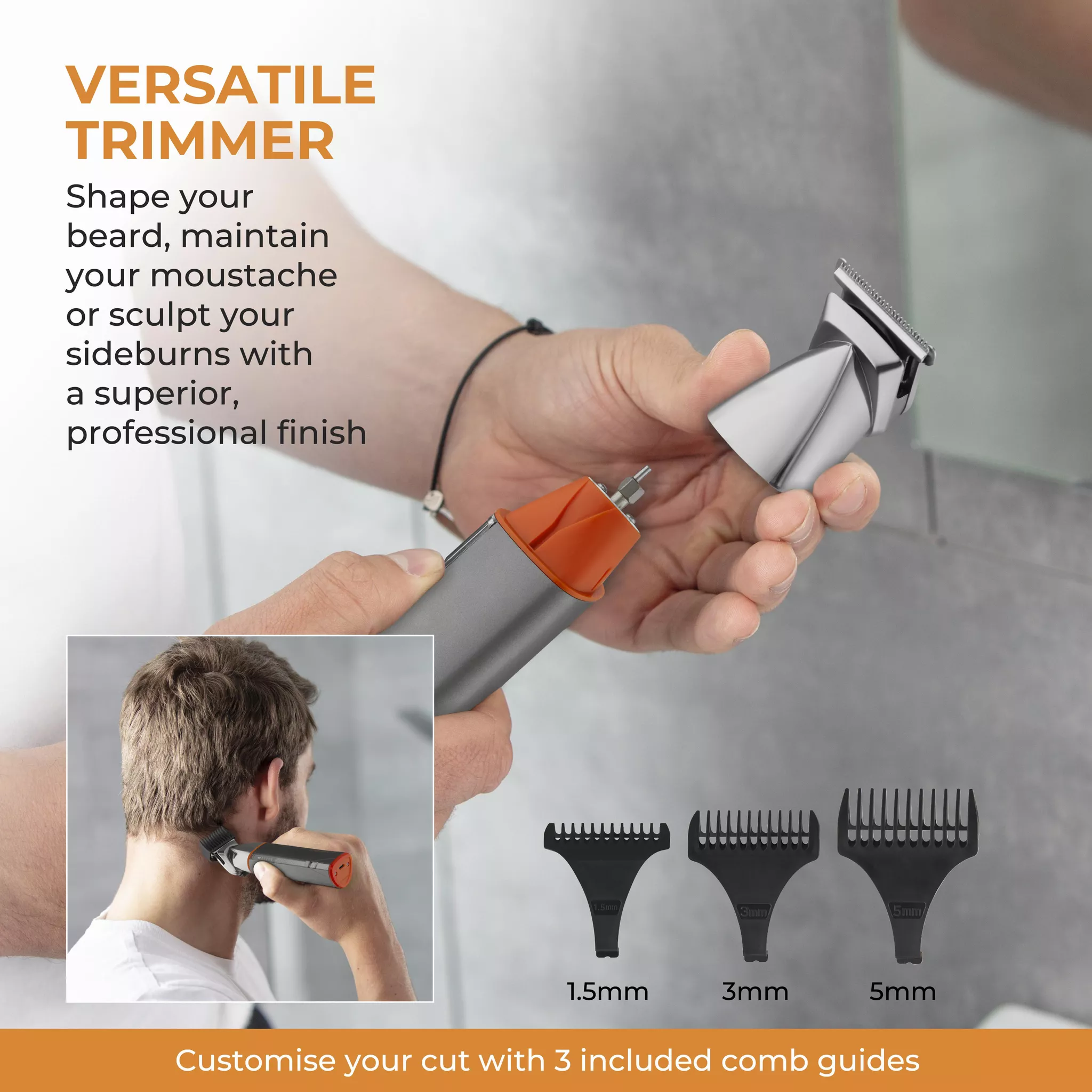 Carmen C812060ORG Titan 4-in-1 Cordless Nose-Ear and Hair Trimmer - Image 5
