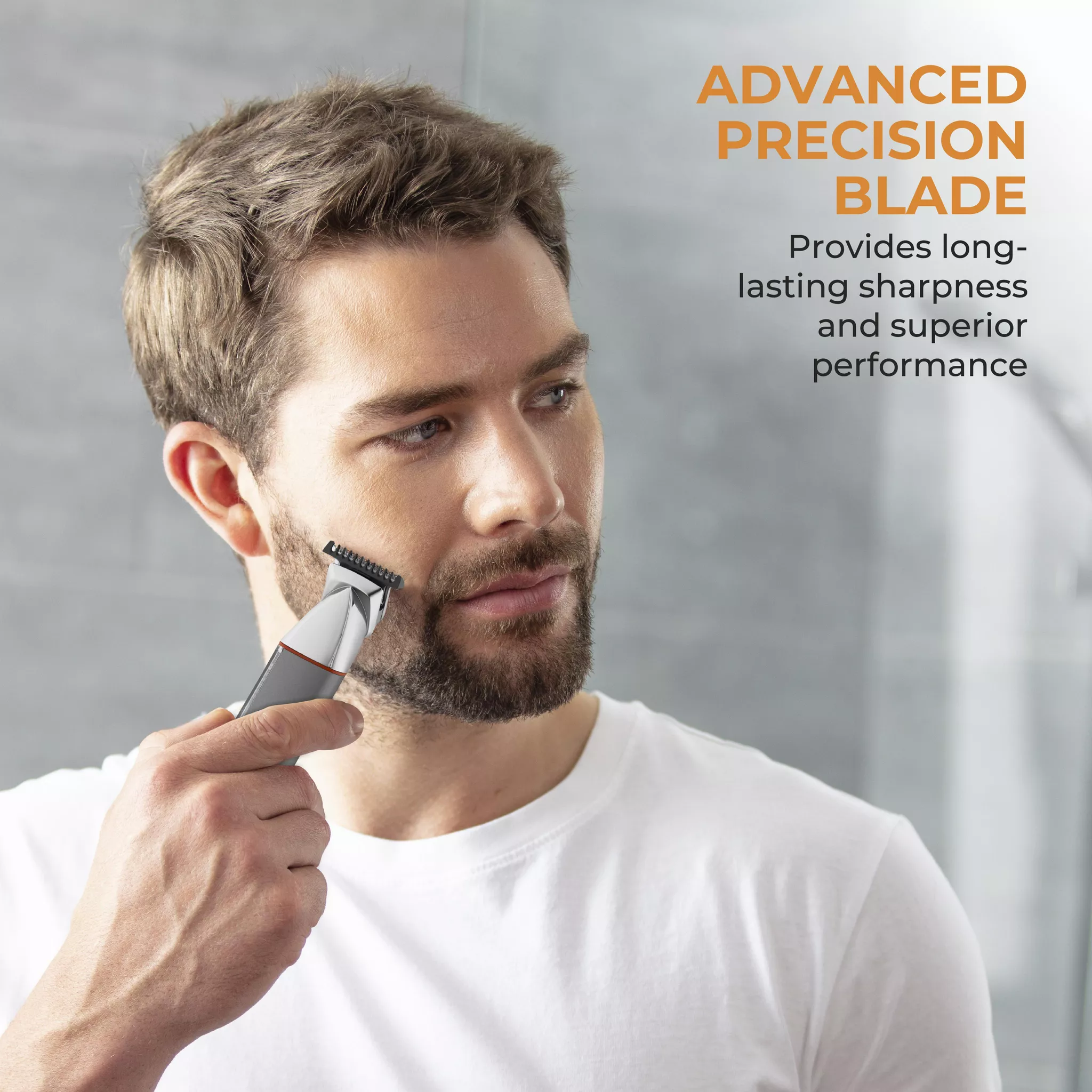 Carmen C812060ORG Titan 4-in-1 Cordless Nose-Ear and Hair Trimmer - Image 4