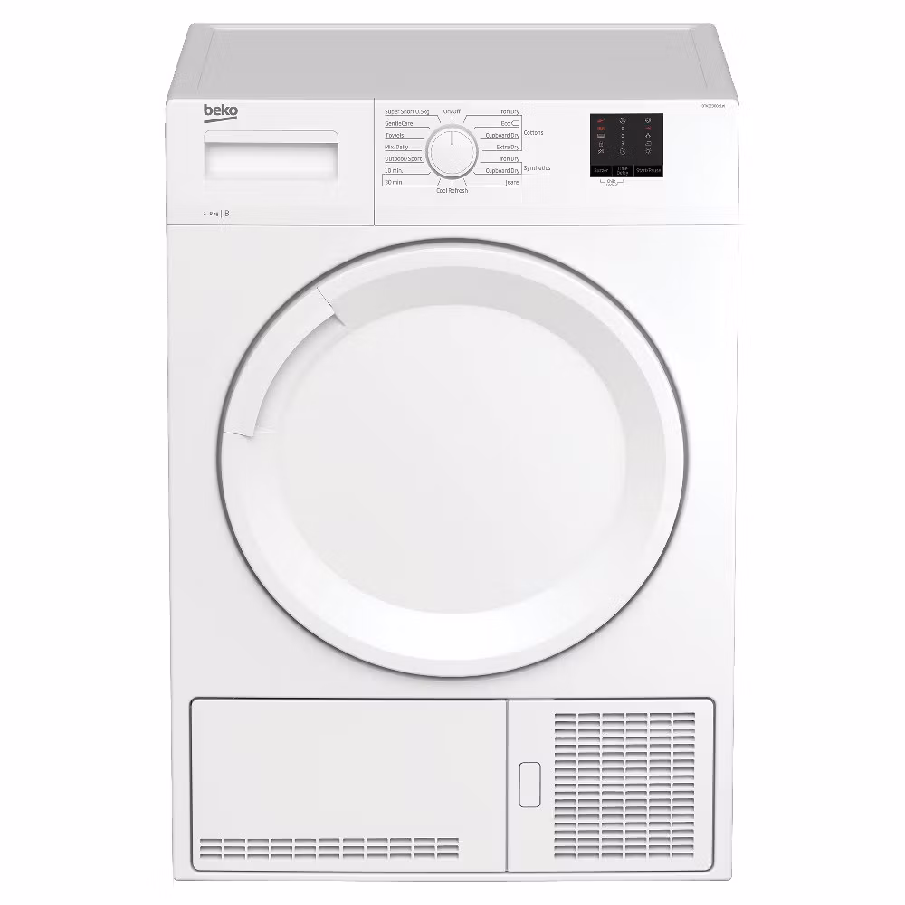 Beko DTKCE90021W 9kg Condenser Tumble Dryer with Sensor Programmes - White
