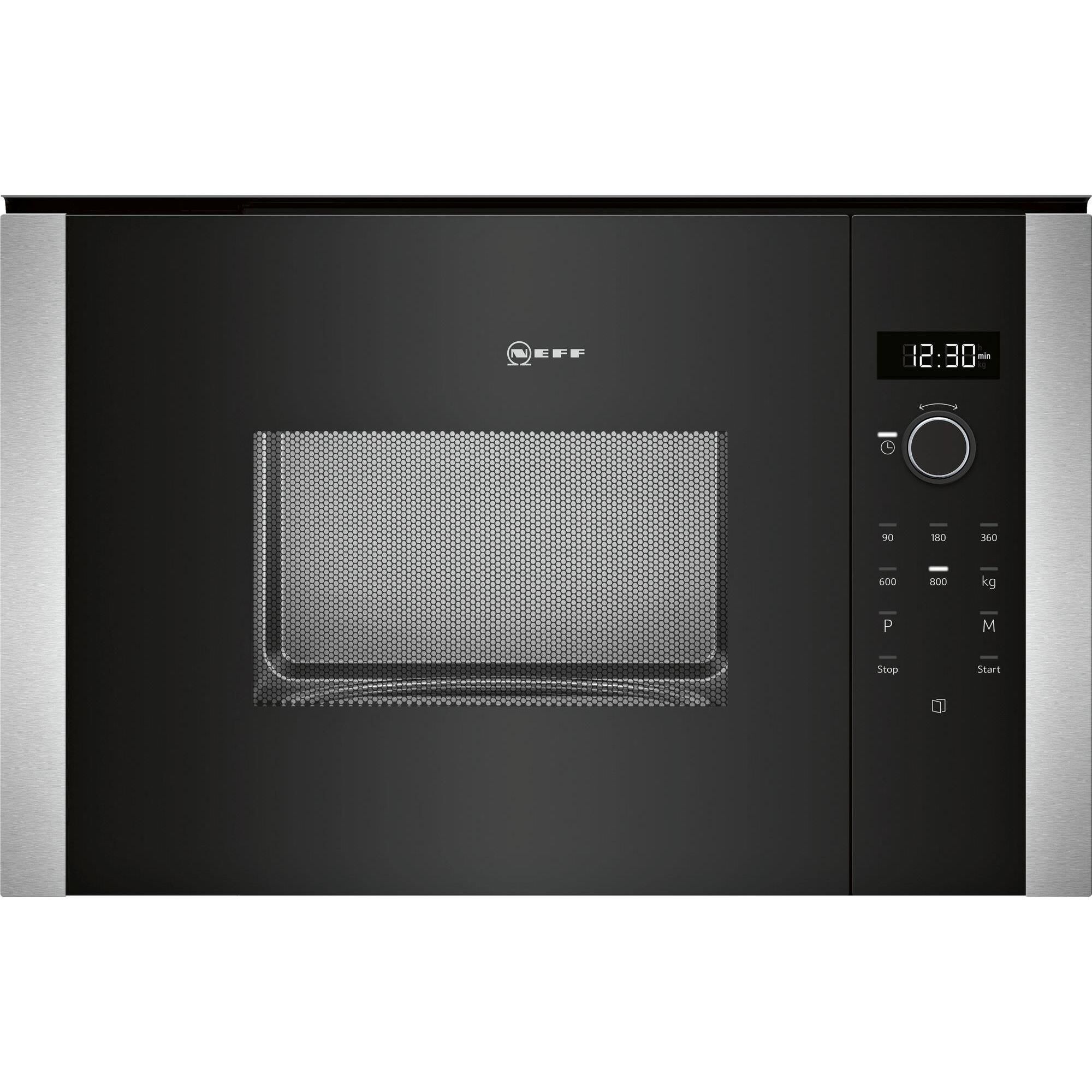 Neff N50 HLAWD23N0B 20 Litre 38cm High Built In Small Standard Microwave - Black