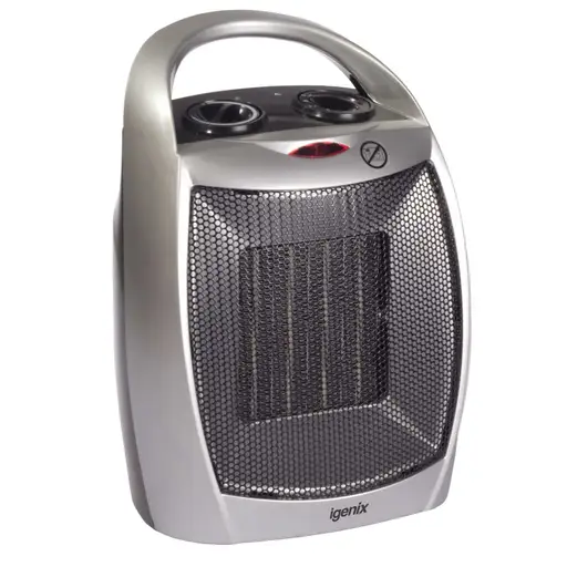 Igenix IG9030 1800W PTC Ceramic Fan Heater Silver - Image 2