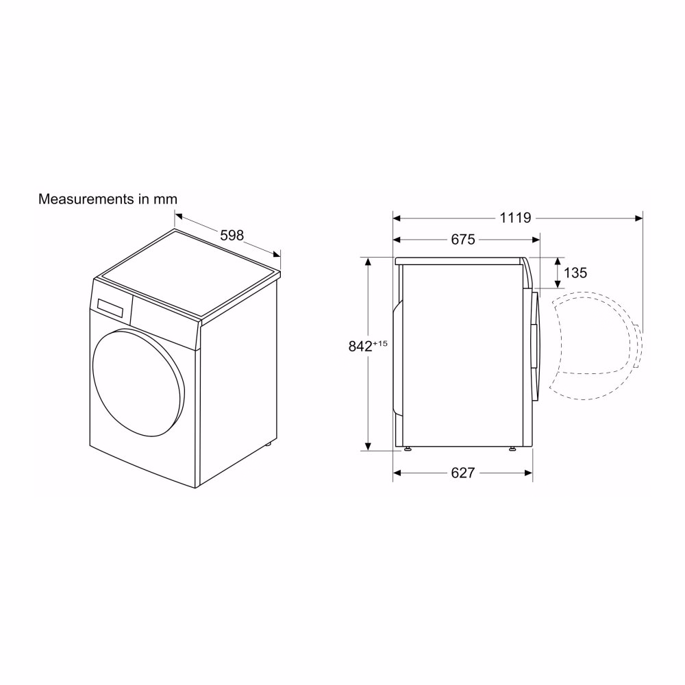 Siemens IQ-700 WR47B2CSGB 9Kg Heat Pump Tumble Dryer - Silver - Image 3