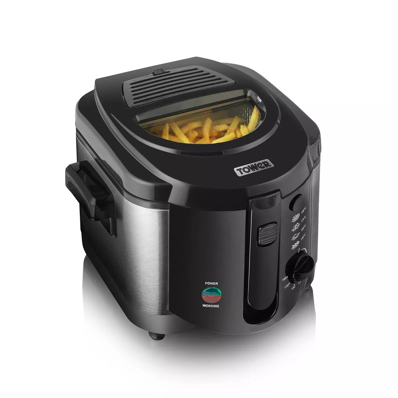 Tower T17001 Deep Fat Fryer with Adjustable Thermostat - 2L - 1500W - Black - Image 5