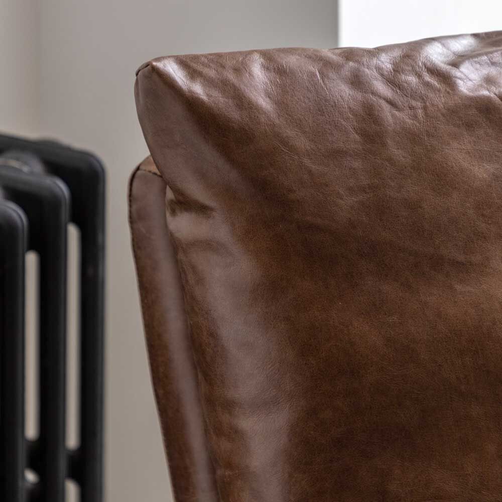 Foix Lounger Brown Leather - Image 2