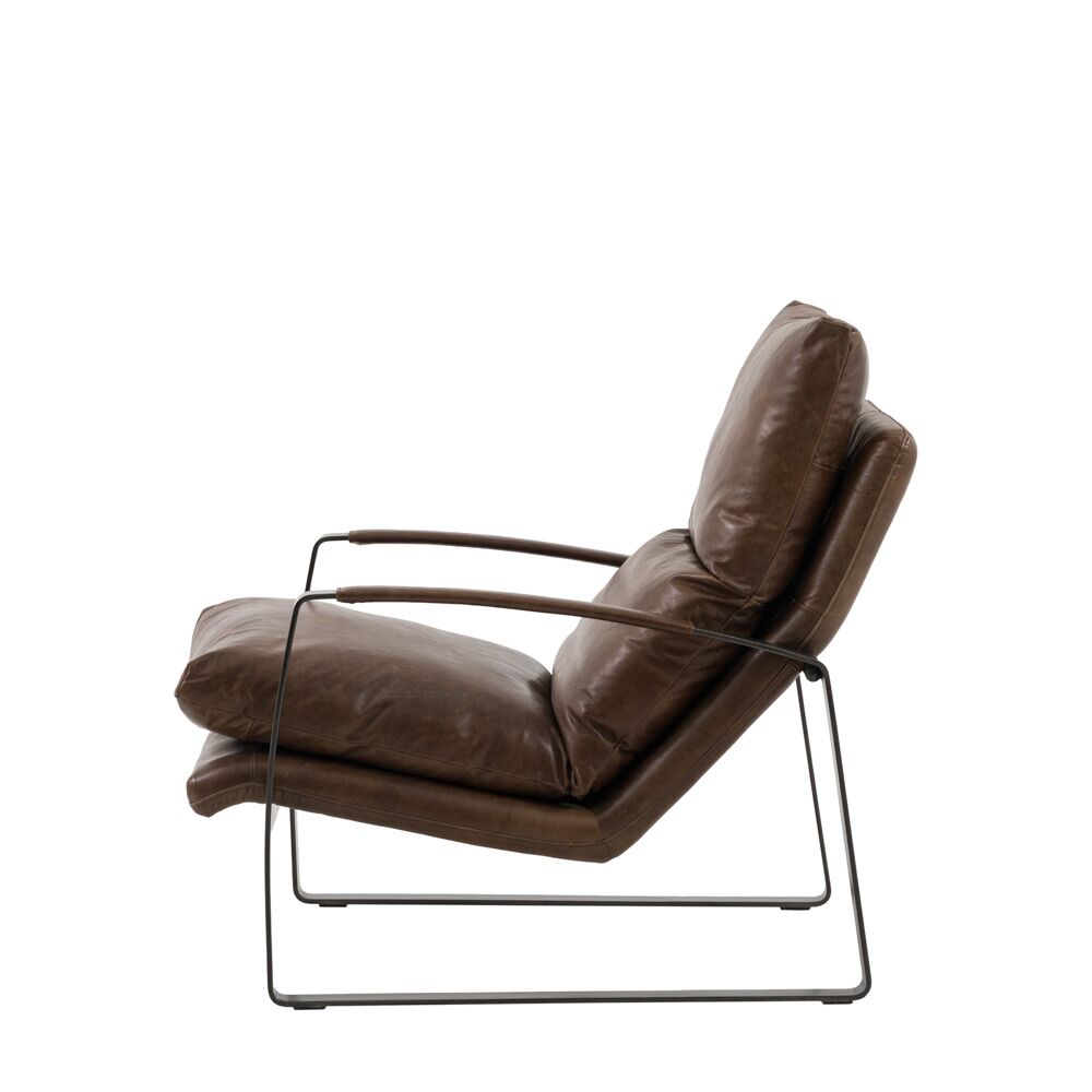 Foix Lounger Brown Leather - Image 7
