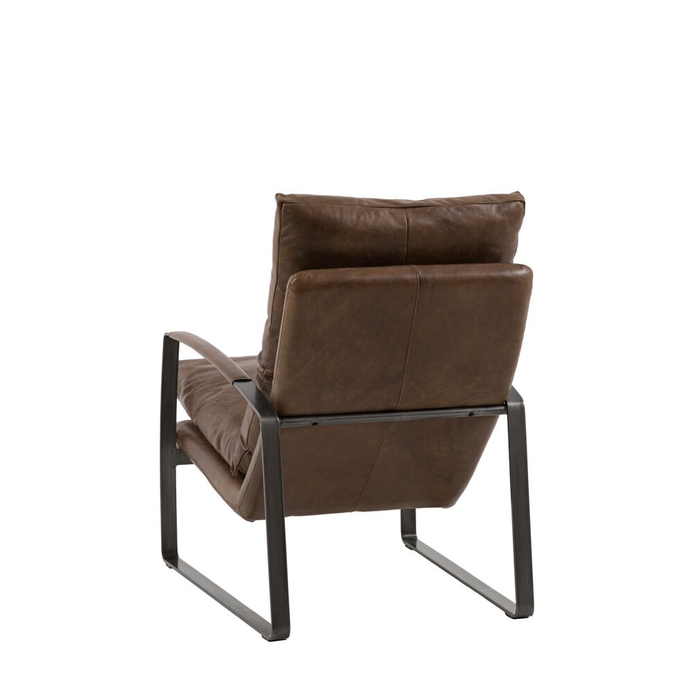 Foix Lounger Brown Leather - Image 8