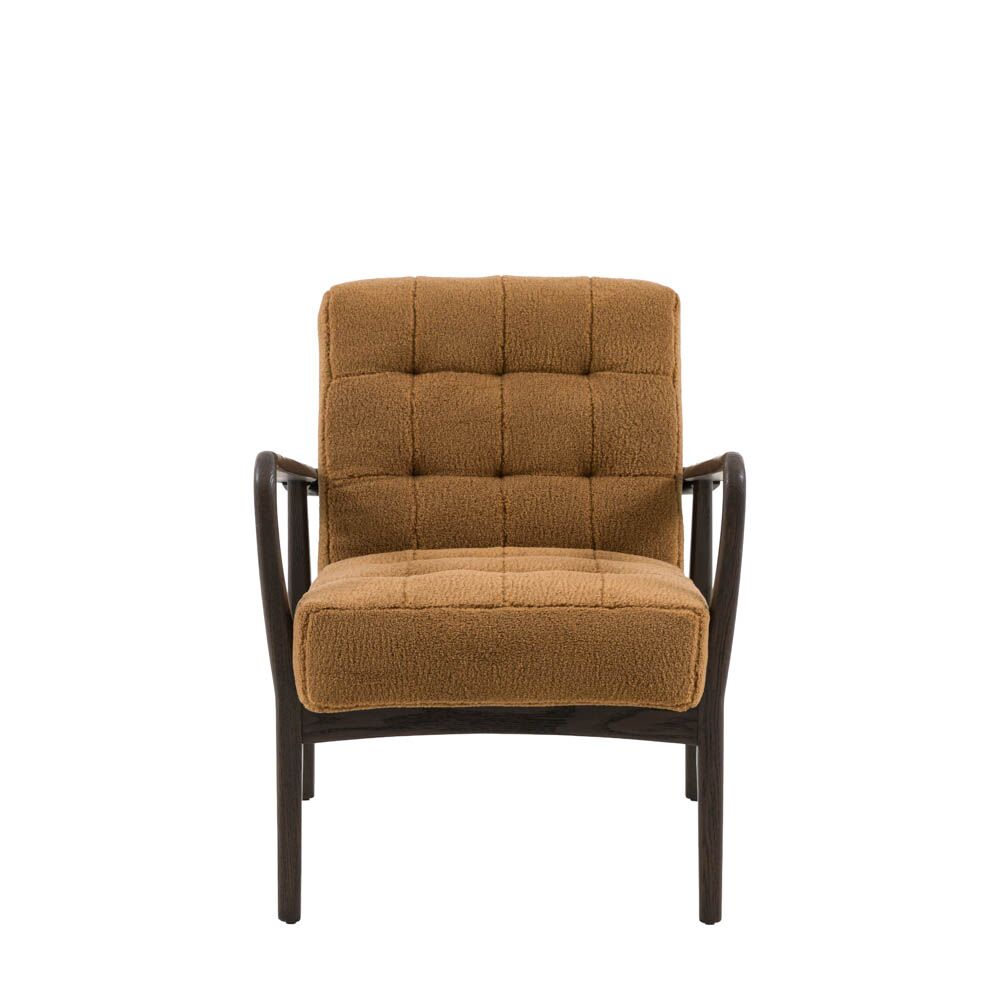 Wigan Armchair Ochre Faux Sheepskin - Image 5