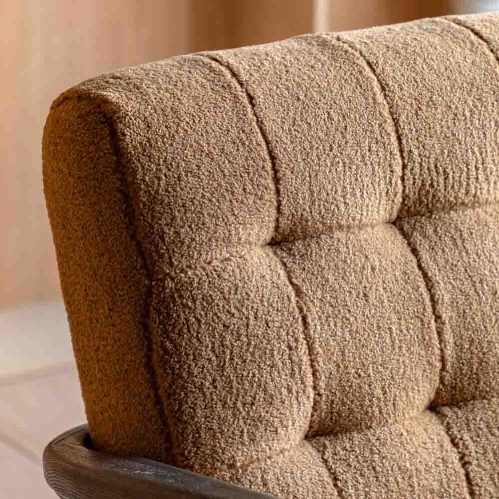 Wigan Armchair Ochre Faux Sheepskin - Image 2