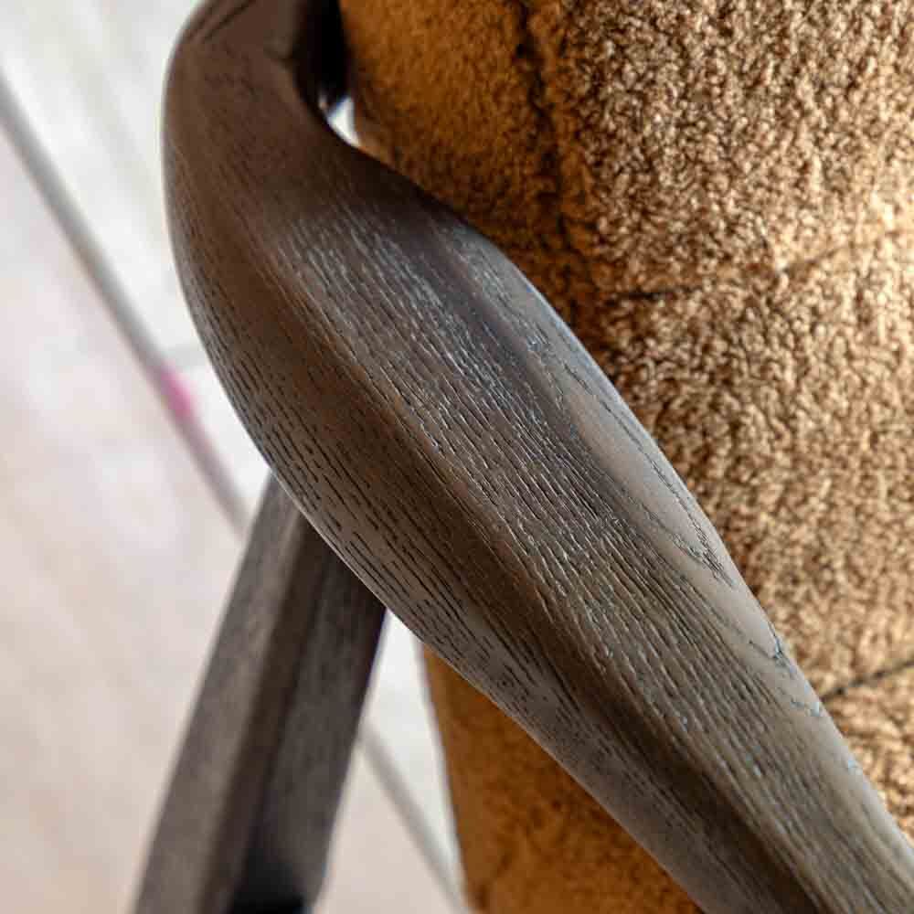 Wigan Armchair Ochre Faux Sheepskin - Image 3