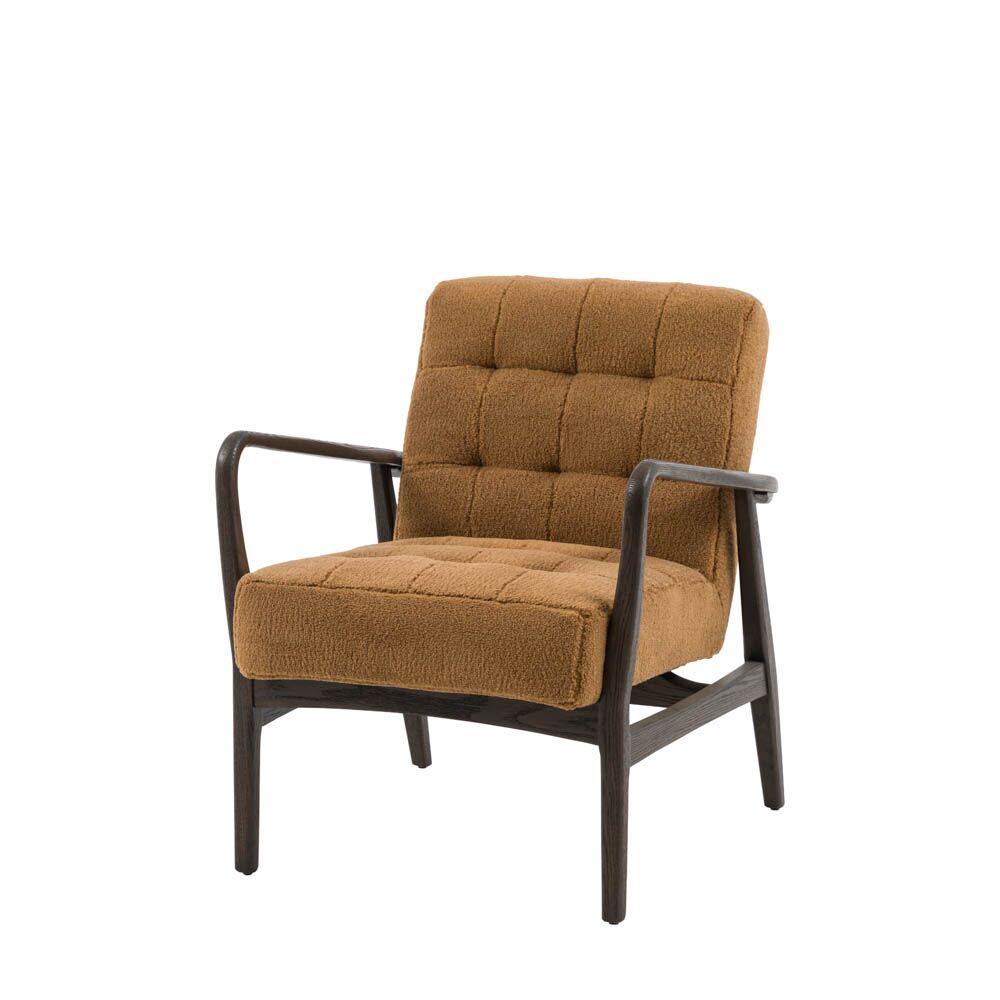 Wigan Armchair Ochre Faux Sheepskin - Image 6