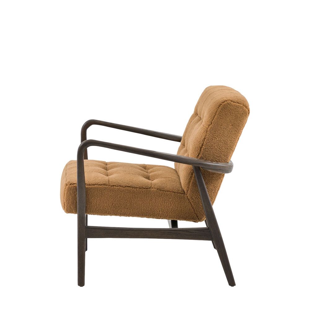Wigan Armchair Ochre Faux Sheepskin - Image 7