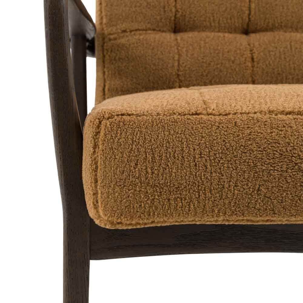 Wigan Armchair Ochre Faux Sheepskin - Image 9