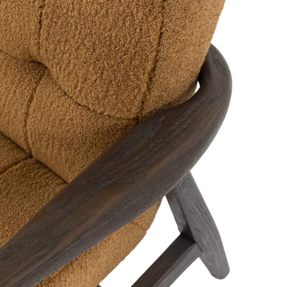 Wigan Armchair Ochre Faux Sheepskin - Image 10