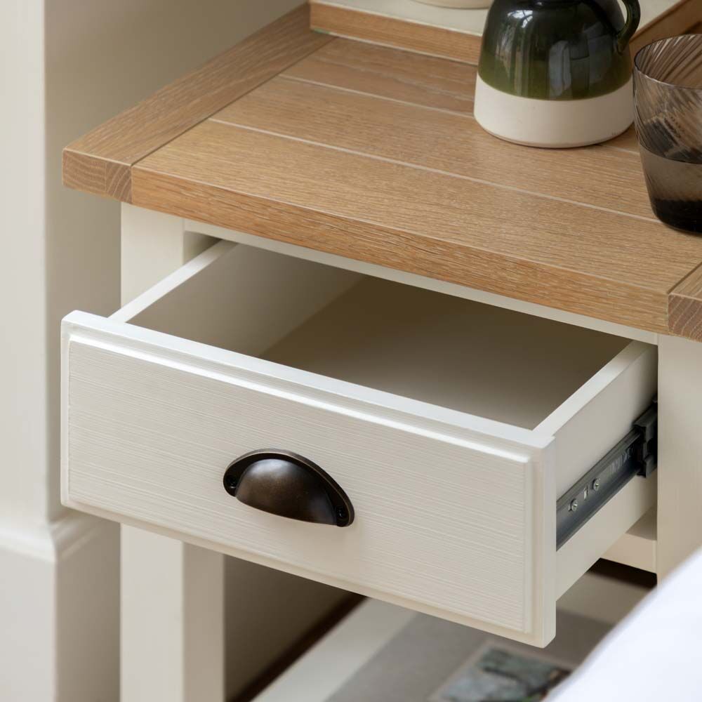 Oxford 1 Drawer Bedside White - Image 3