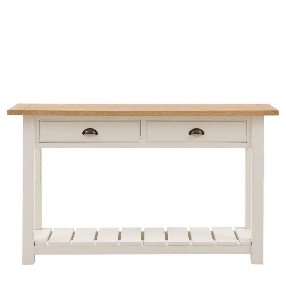 Oxford 2 Drawer Console Table White - Image 4