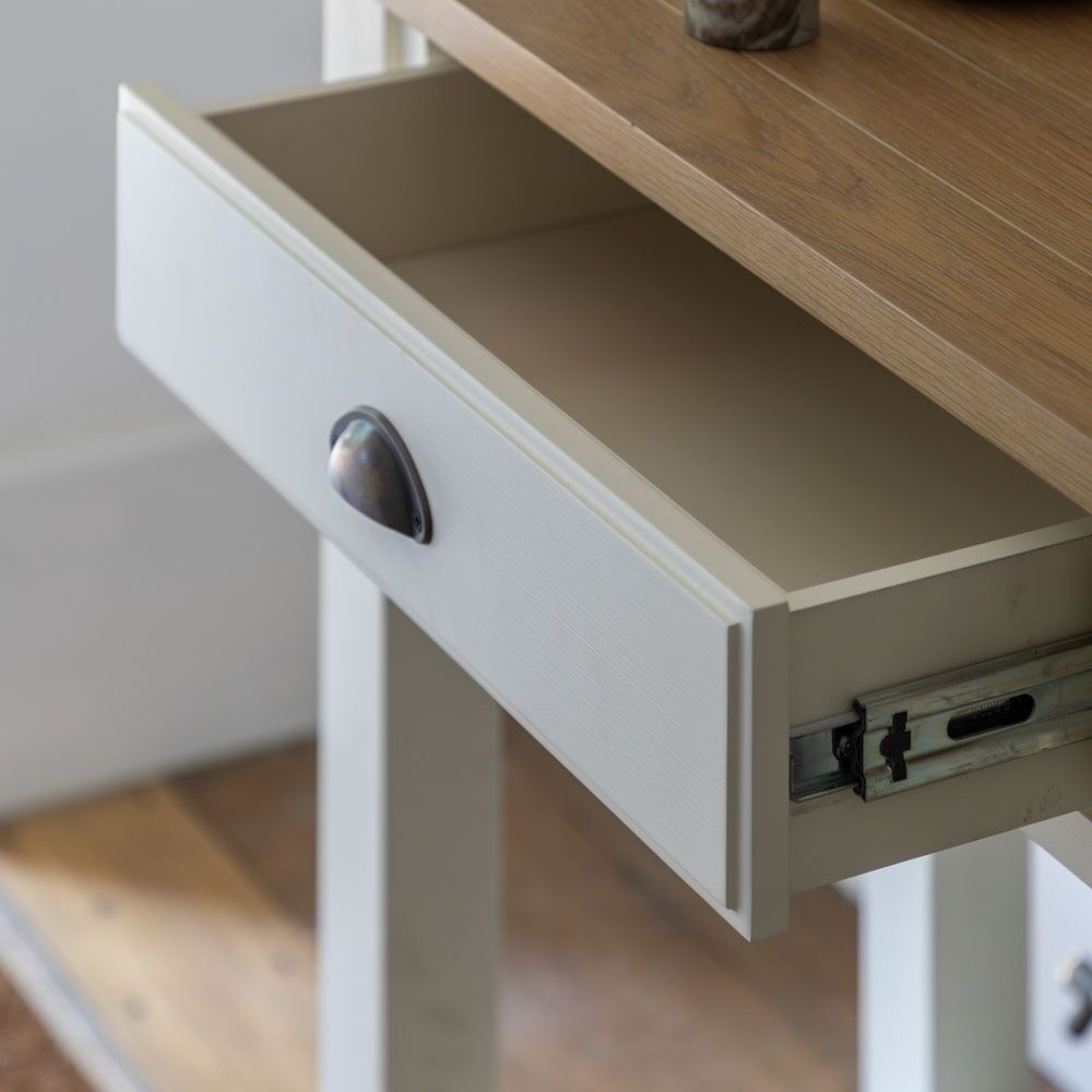 Oxford 2 Drawer Console Table White - Image 3