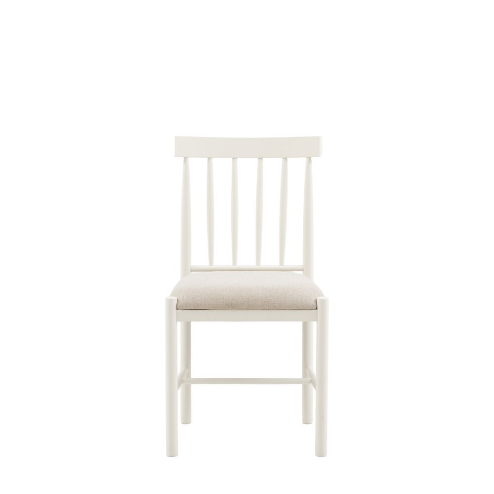 Oxford Upholstered Dining Chair White (2 Pack) - Image 3