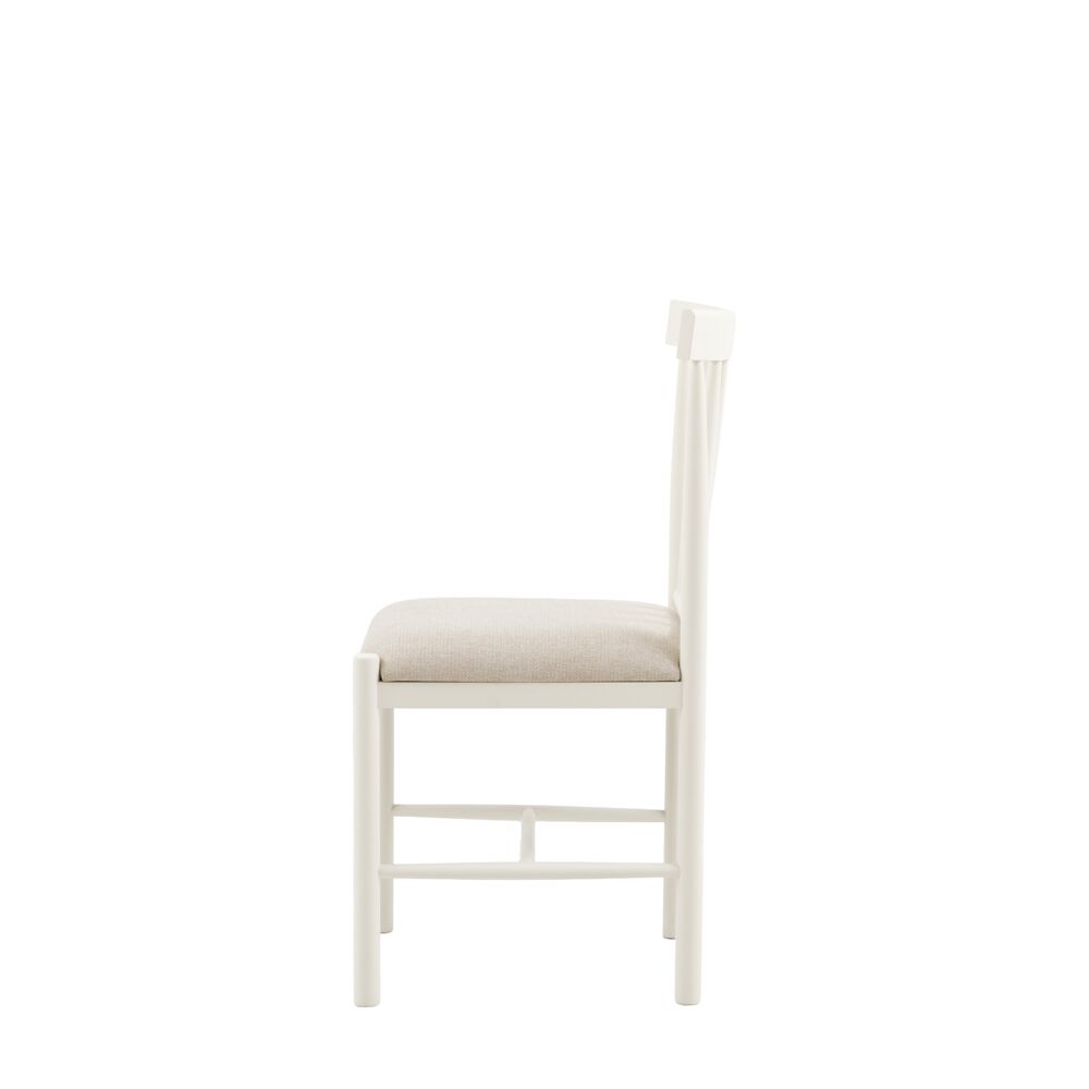 Oxford Upholstered Dining Chair White (2 Pack) - Image 5