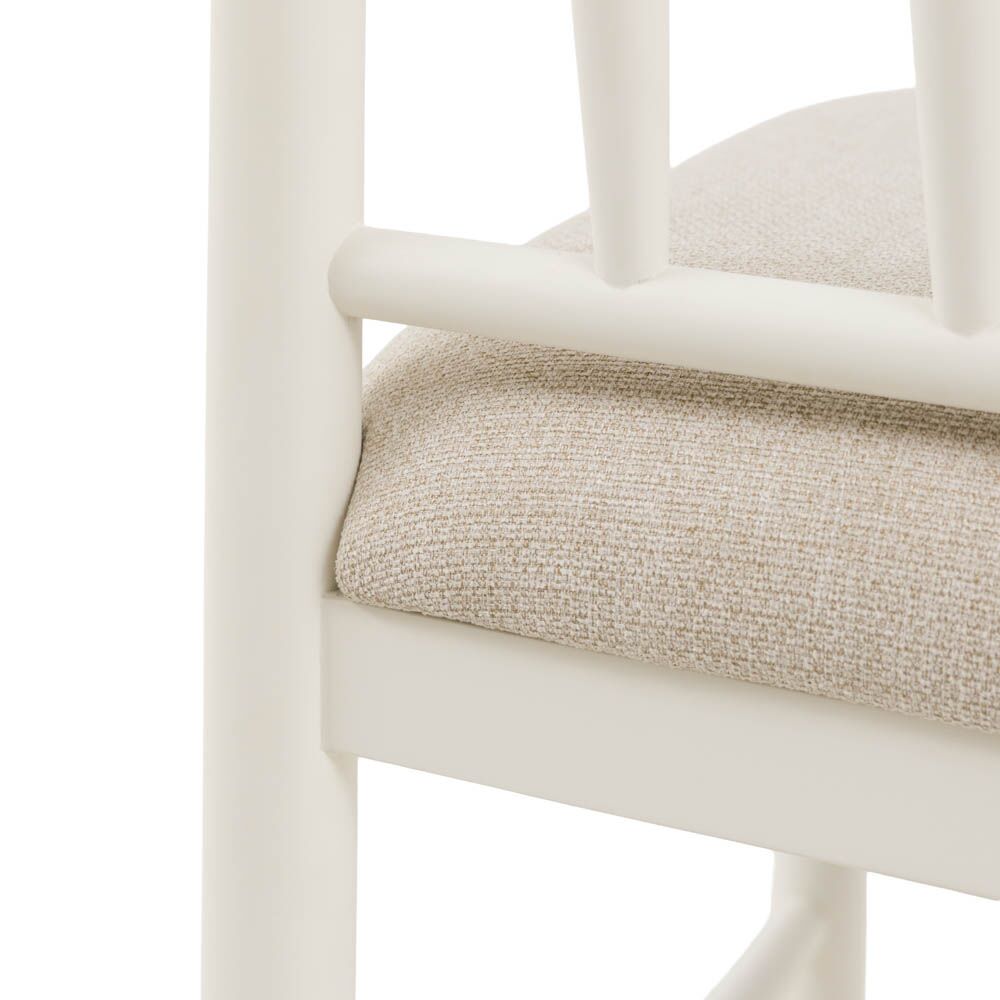 Oxford Upholstered Dining Chair White (2 Pack) - Image 8