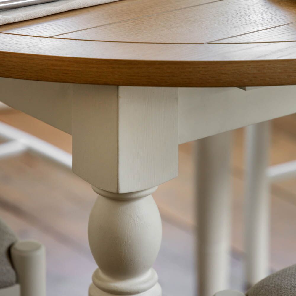 Oxford Round Extending Dining Table White - Image 2
