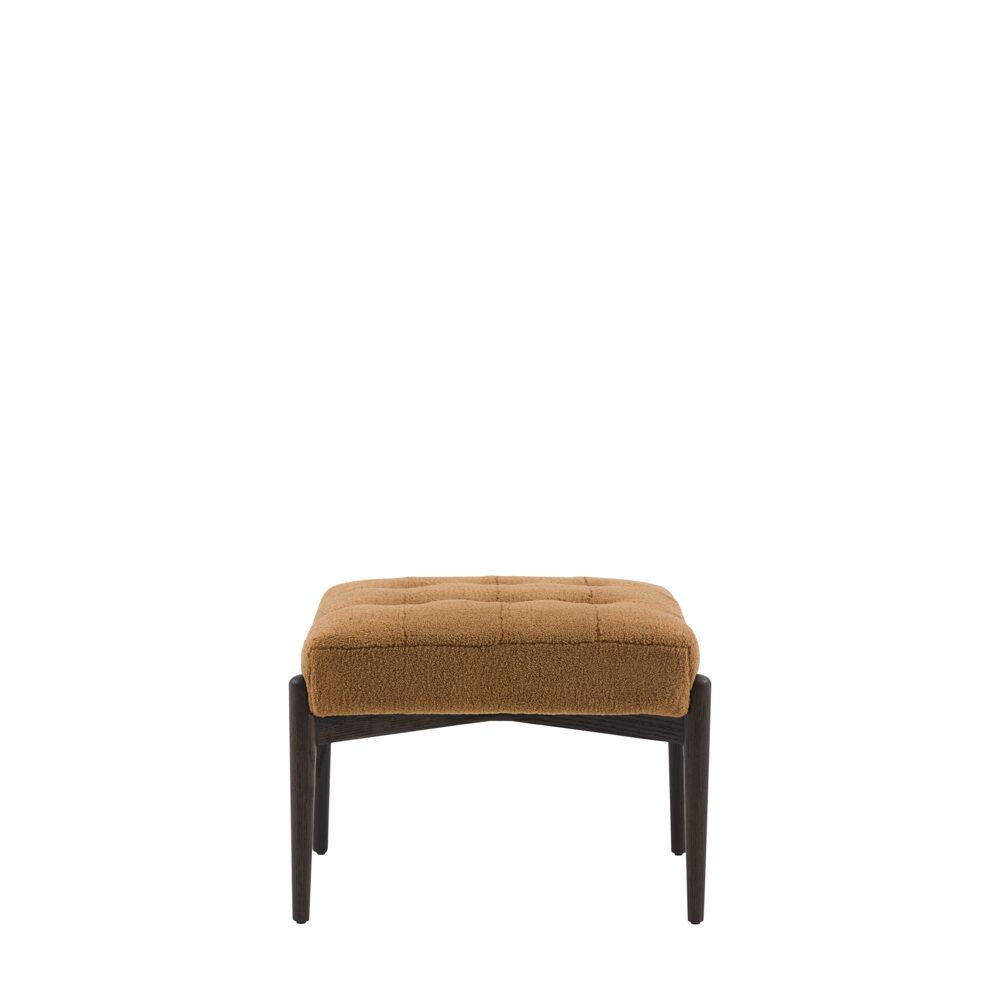 Wigan Footstool Ochre Faux Sheepskin - Image 5
