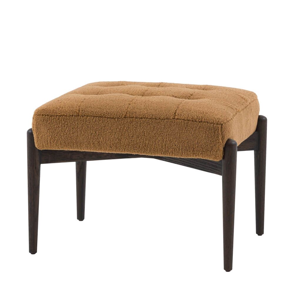 Wigan Footstool Ochre Faux Sheepskin - Image 6
