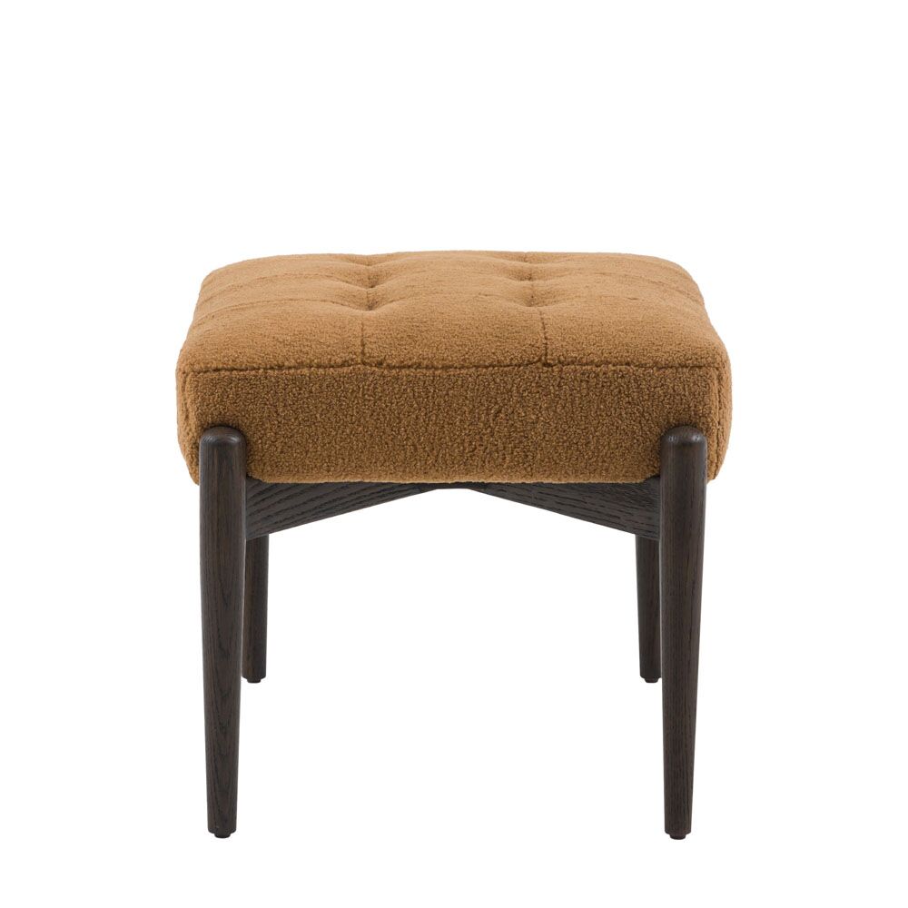 Wigan Footstool Ochre Faux Sheepskin - Image 7