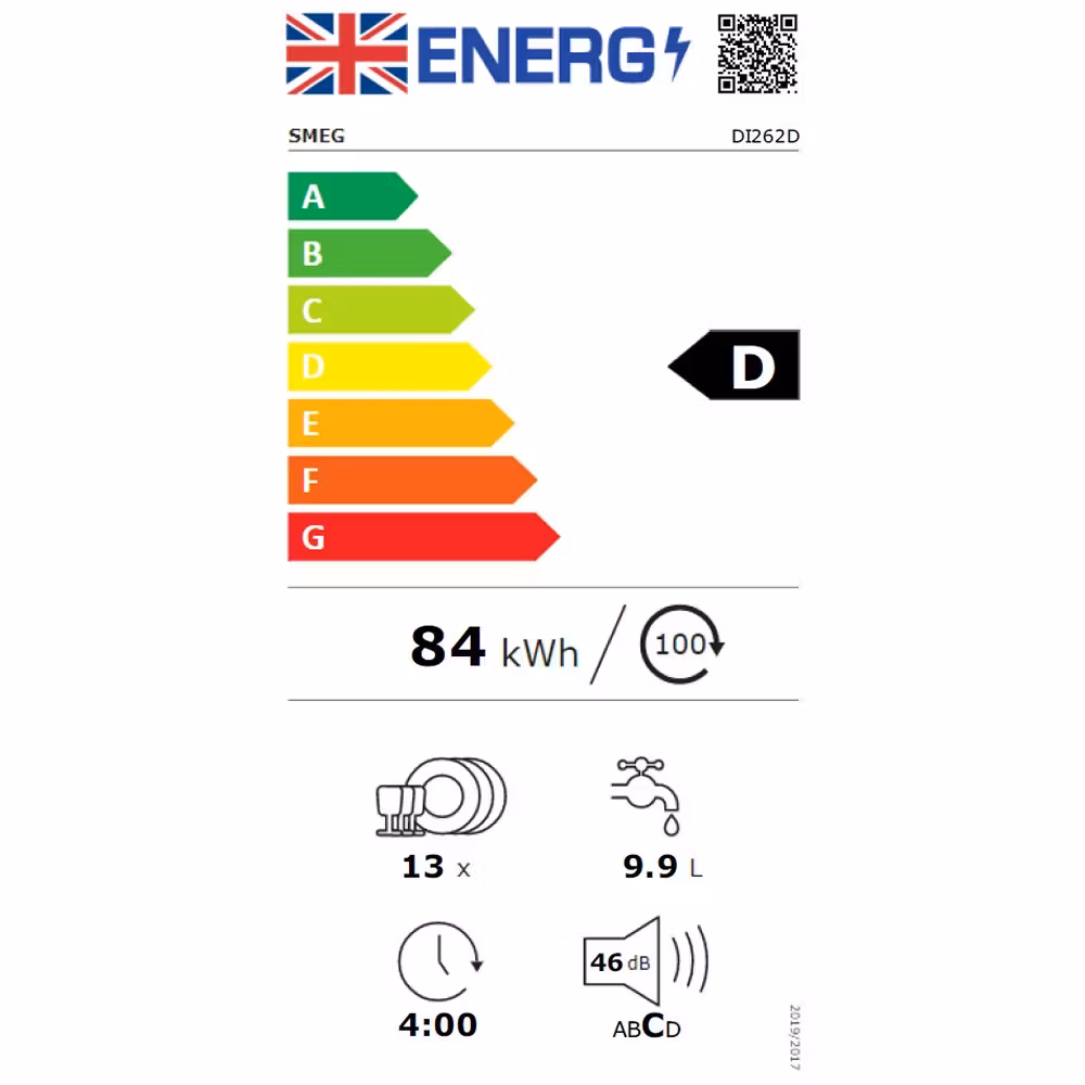 Smeg DI262D Fully Integrated Dishwasher 13 Place Setting - Black - Image 2