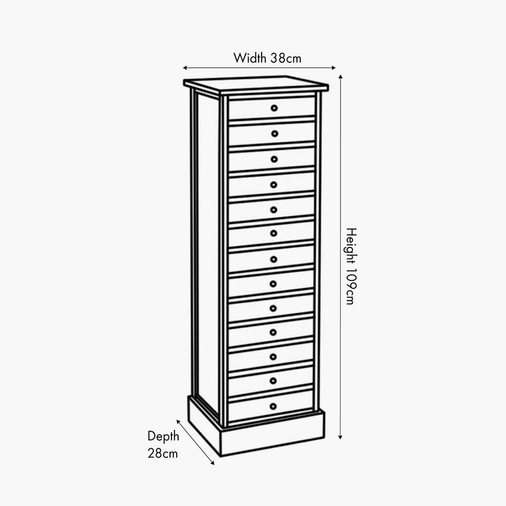 Pacific Loft Blue Multicoloured Pine Wood 13 Drawer Unit - Image 2