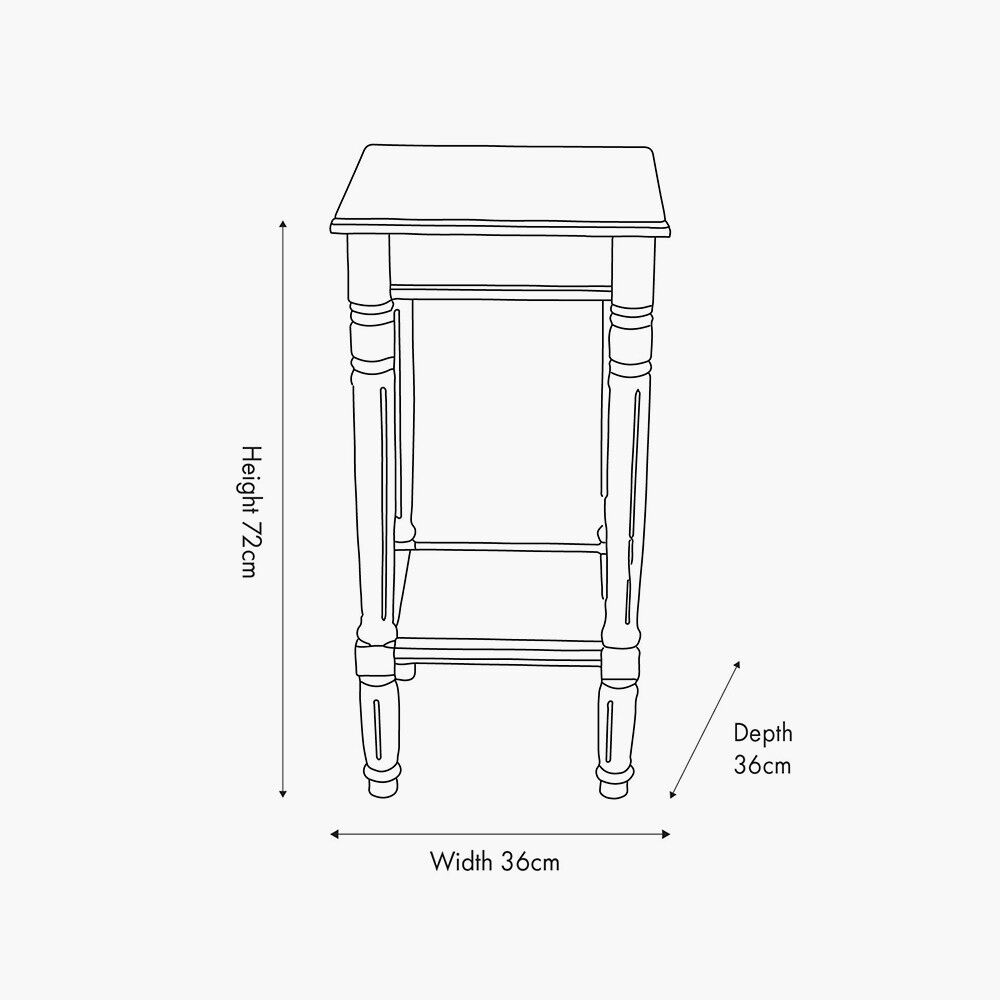 Pacific Heritage Olive Pine Wood Accent Table - Image 2