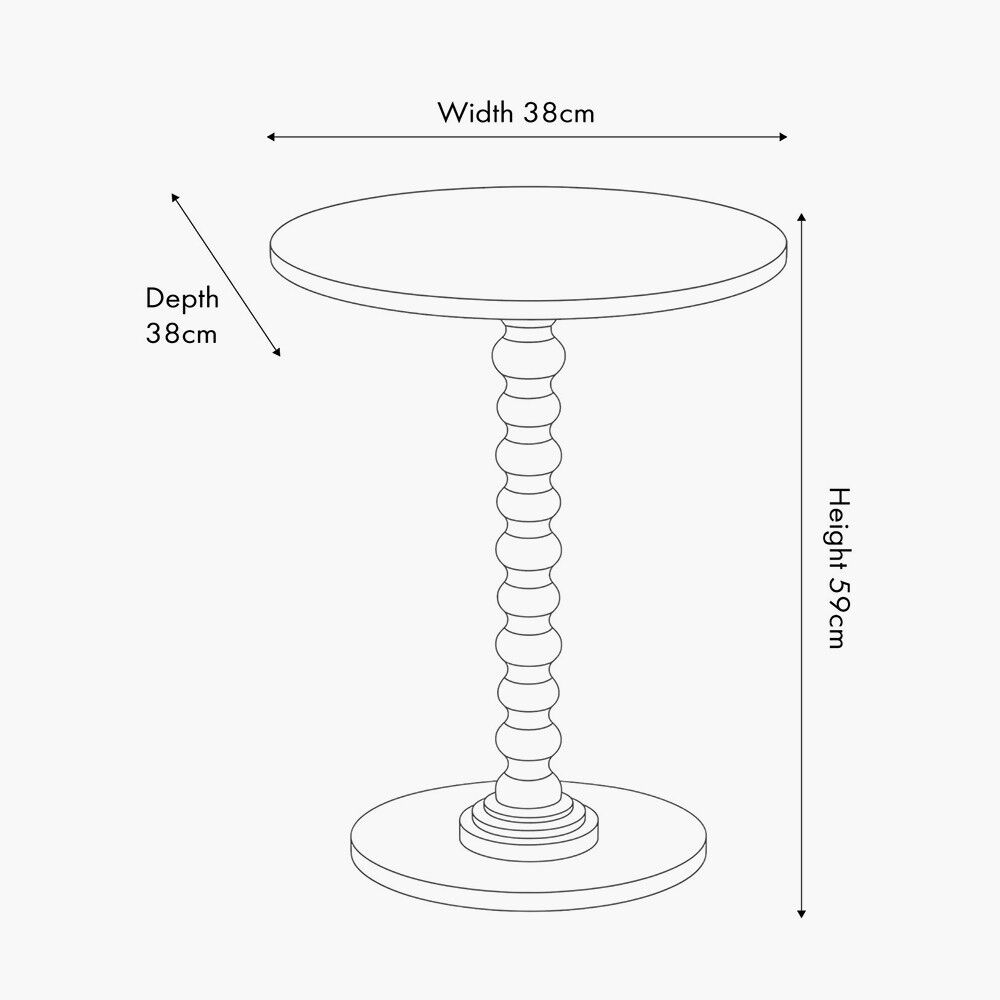 Pacific Margot Navy Wood Bobble Side Table - Image 2