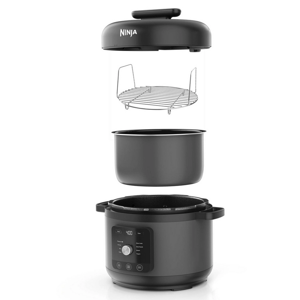 Ninja PC201UK HyperHeat 9-in-1 Pressure & Rice Cooker - Grey/Black - Image 3