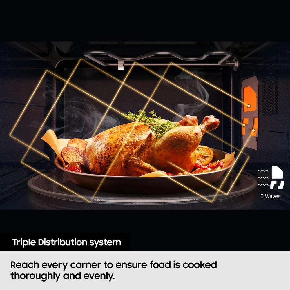 Samsung MS32DG4504ATE3 32L Solo Microwave with Triple Distribution System - Black - Image 4