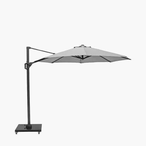 Pacific <br> Voyager T1 Free-Arm Parasol 3m Round Luna Grey - Image 3