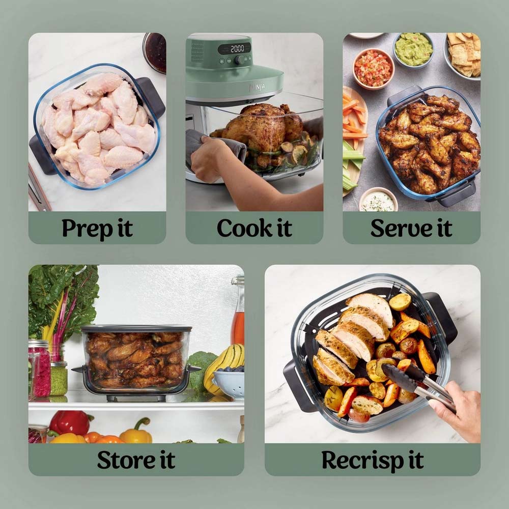 Ninja AS090UKGN CRISPi PRO 5-in-1 Glass Air Fryer - Green - Image 5