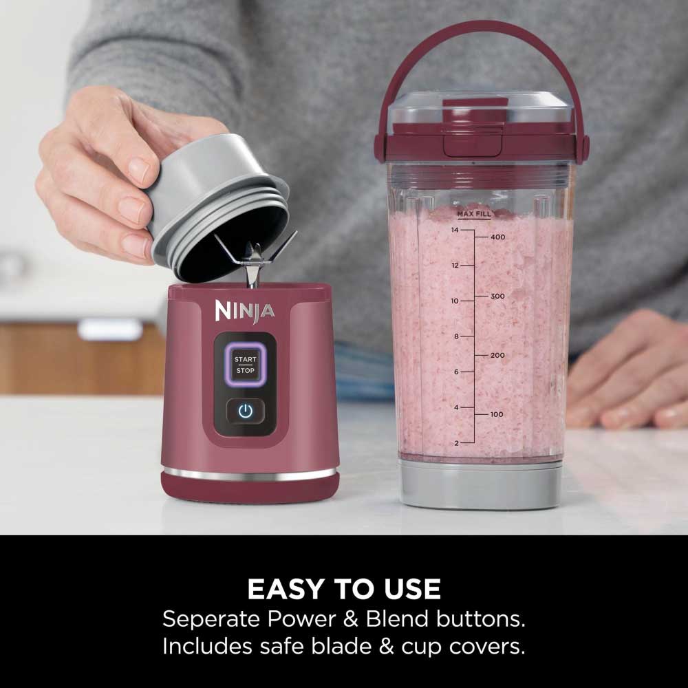 Ninja BC151UKCR Cordless Portable Motorised/Compact Blender - Cranberry - Image 4