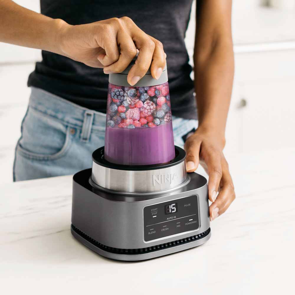 Ninja CB100UK 2-in-1 Foodi Power Nutri Blender with Auto-iQ- Silver - Image 2