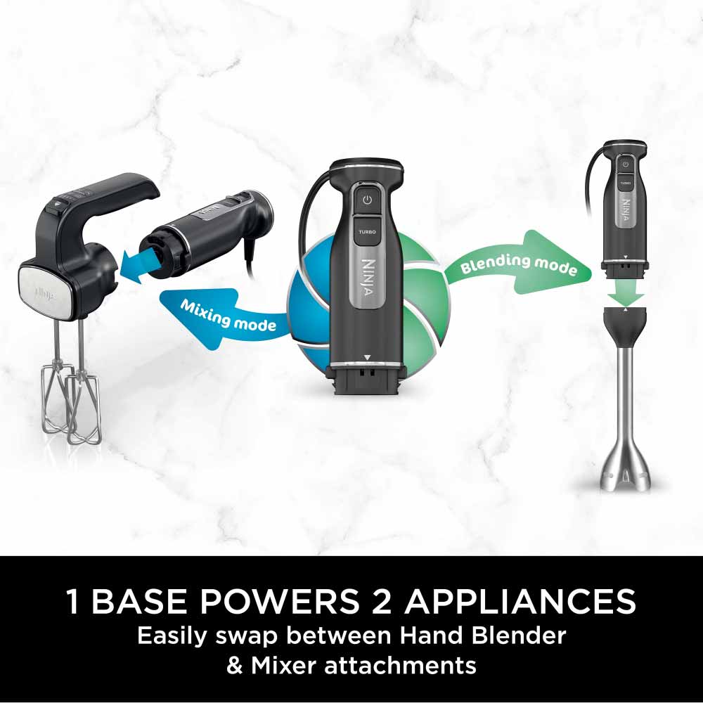 Ninja CI090UK Ninja Foodi 2-in-1 Hand Blender & Mixer - Black - Image 3