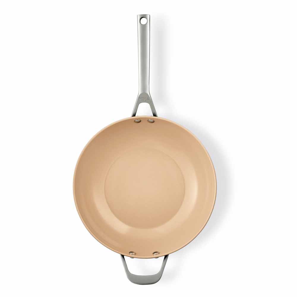 Ninja CW90928UK ExtendedLife Ceramic 28cm Wok - Apricot - Image 2