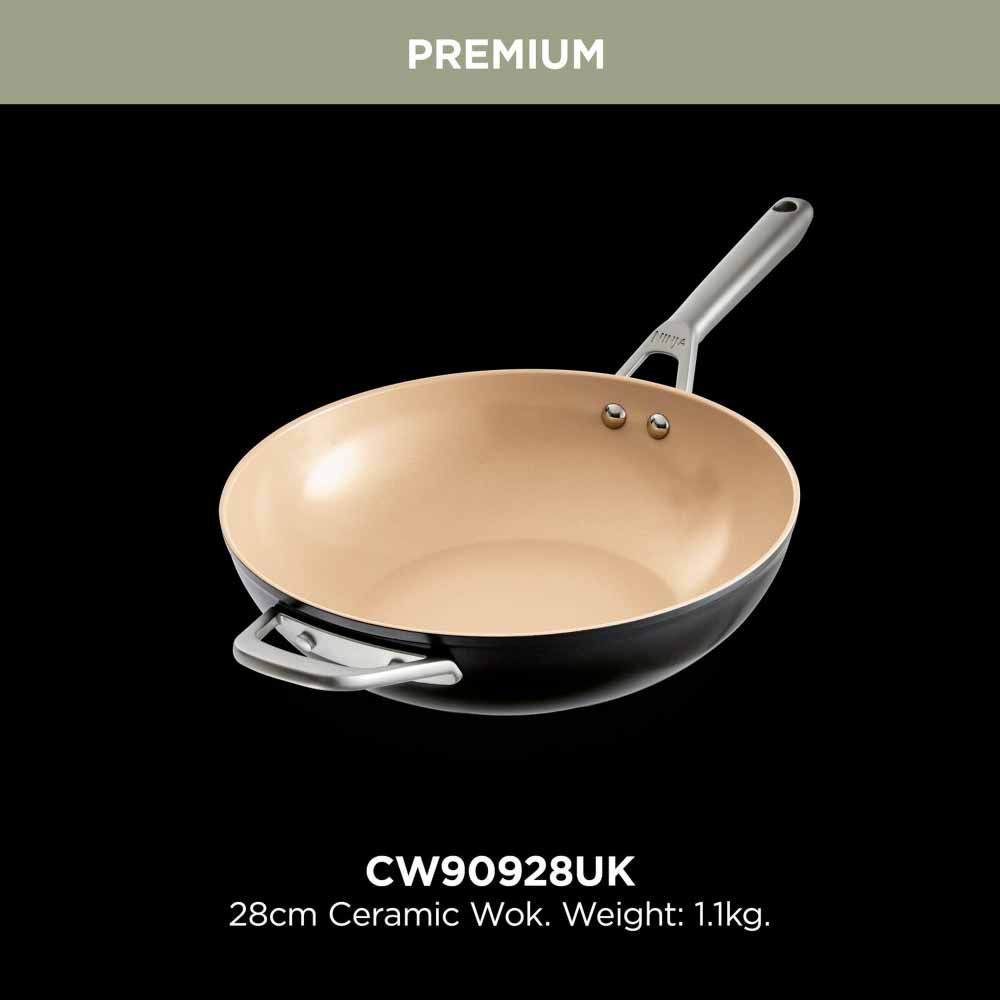Ninja CW90928UK ExtendedLife Ceramic 28cm Wok - Apricot - Image 3