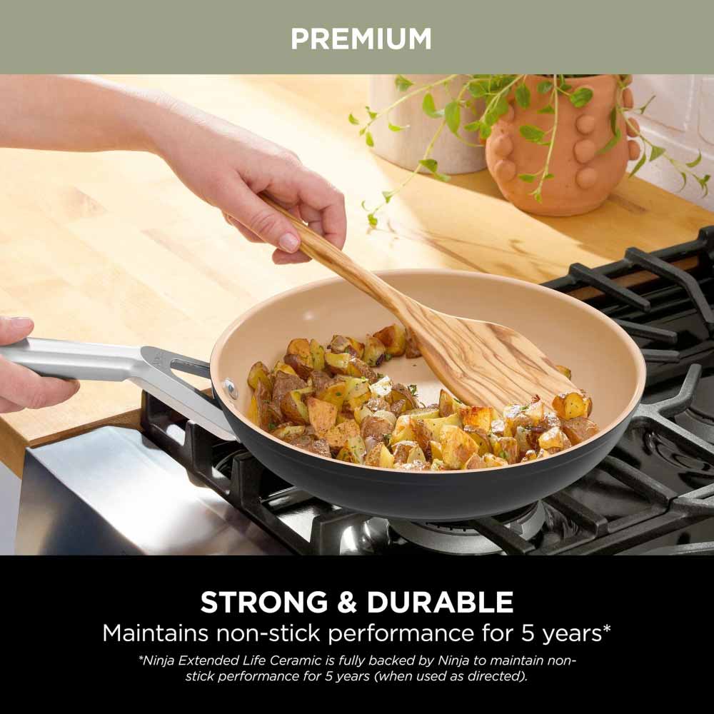 Ninja CW95000UK Ceramic Coated Cookware 5-Piece Set - Apricot & Grey - Image 3