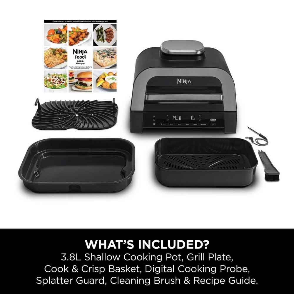 Ninja DG551UK Electric Air-Grill & Fryer - Black/Stainless Steel - Image 2