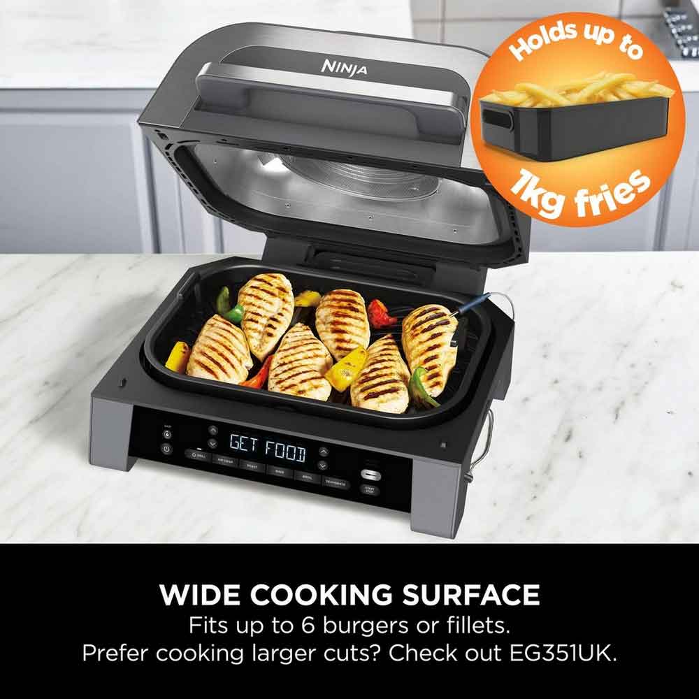 Ninja DG551UK Electric Air-Grill & Fryer - Black/Stainless Steel - Image 4